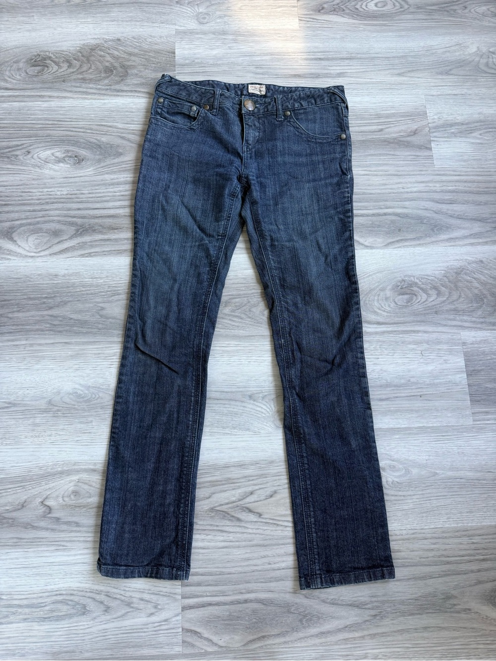 Free People Women's Dark Indigo Straight Leg Jeans